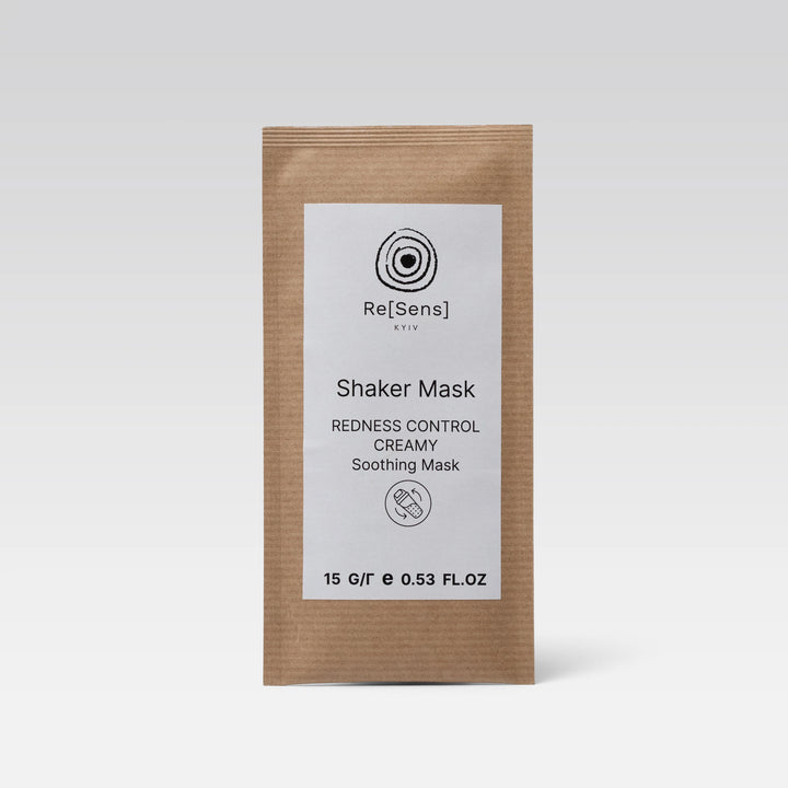 Raudonį mažinanti shaker tipo nulupama kaukė
