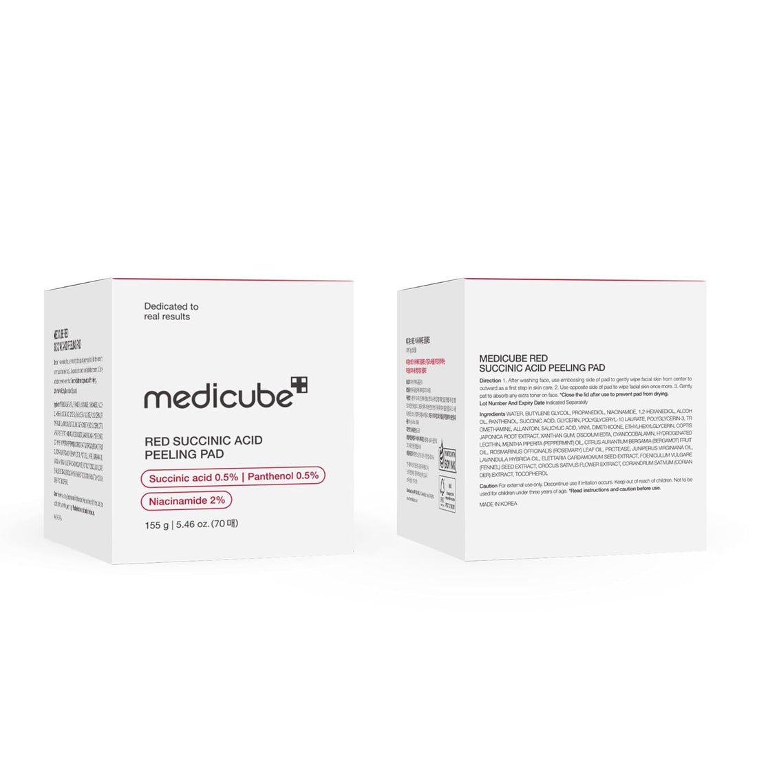 Medicube – Red Succinic Acid Peeling Pad - šveičiamieji veido padeliai
