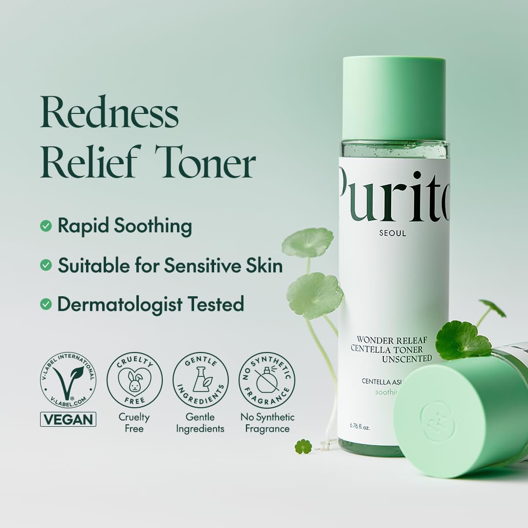 PURITO – Wonder Releaf Centella Toner Unscented - veido tonikas
