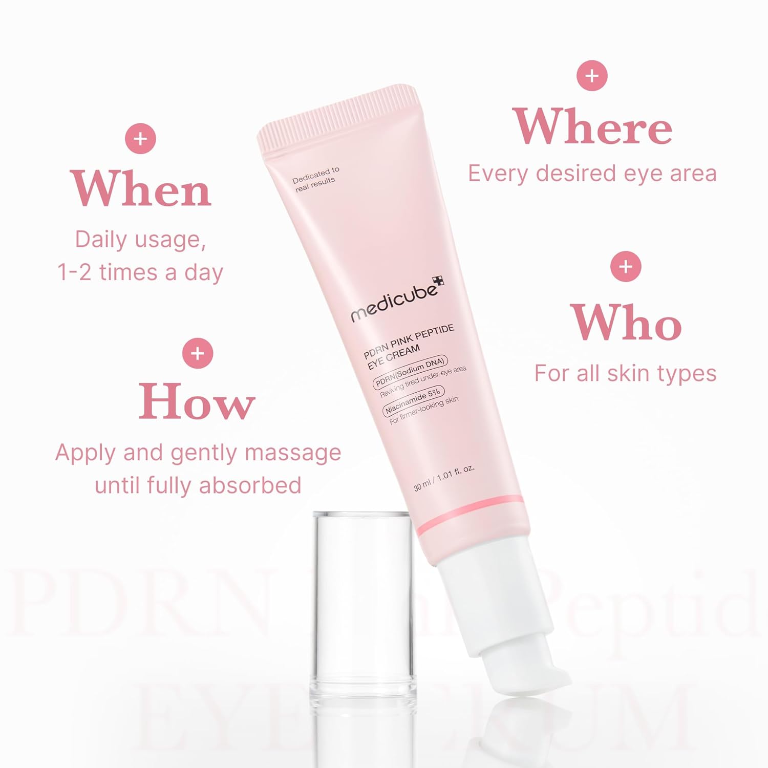 Medicube - PDRN Pink Peptide Eye Cream - paakių kremas