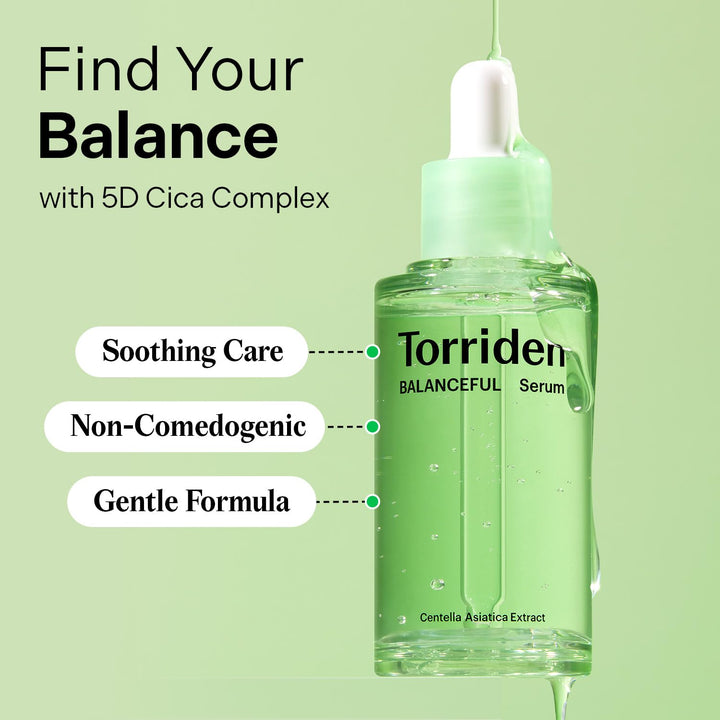 Torriden – Balanceful Cica Calming Serum - veido serumas