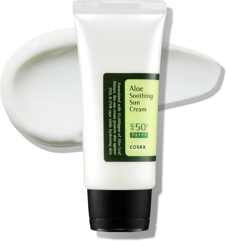 COSRX – Aloe Soothing Sun Cream SPF50 PA+++ - apsauginis kremas nuo saulės