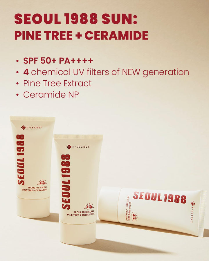 K-SECRET – SEOUL 1988 Sun: Pine Tree + Ceramide SPF50+ PA++++ - apsauginis kremas nuo saulės