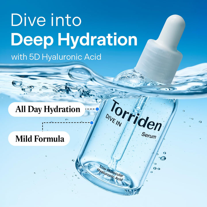 Torriden – Dive-in Low Molecular Hyaluronic Acid Serum - veido serumas