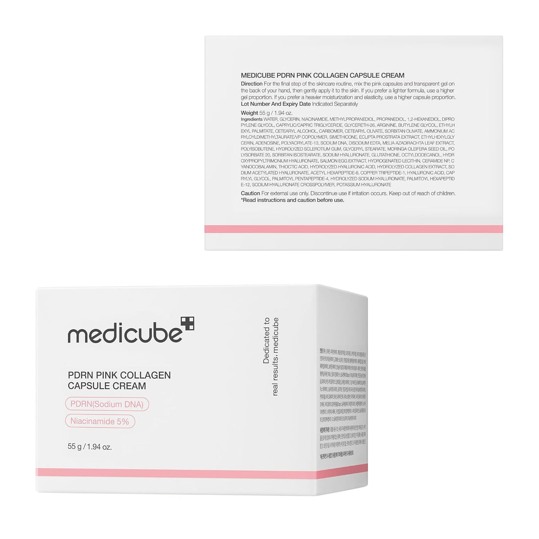 Medicube - PDRN Pink Collagen Capsule Cream - veido kremas