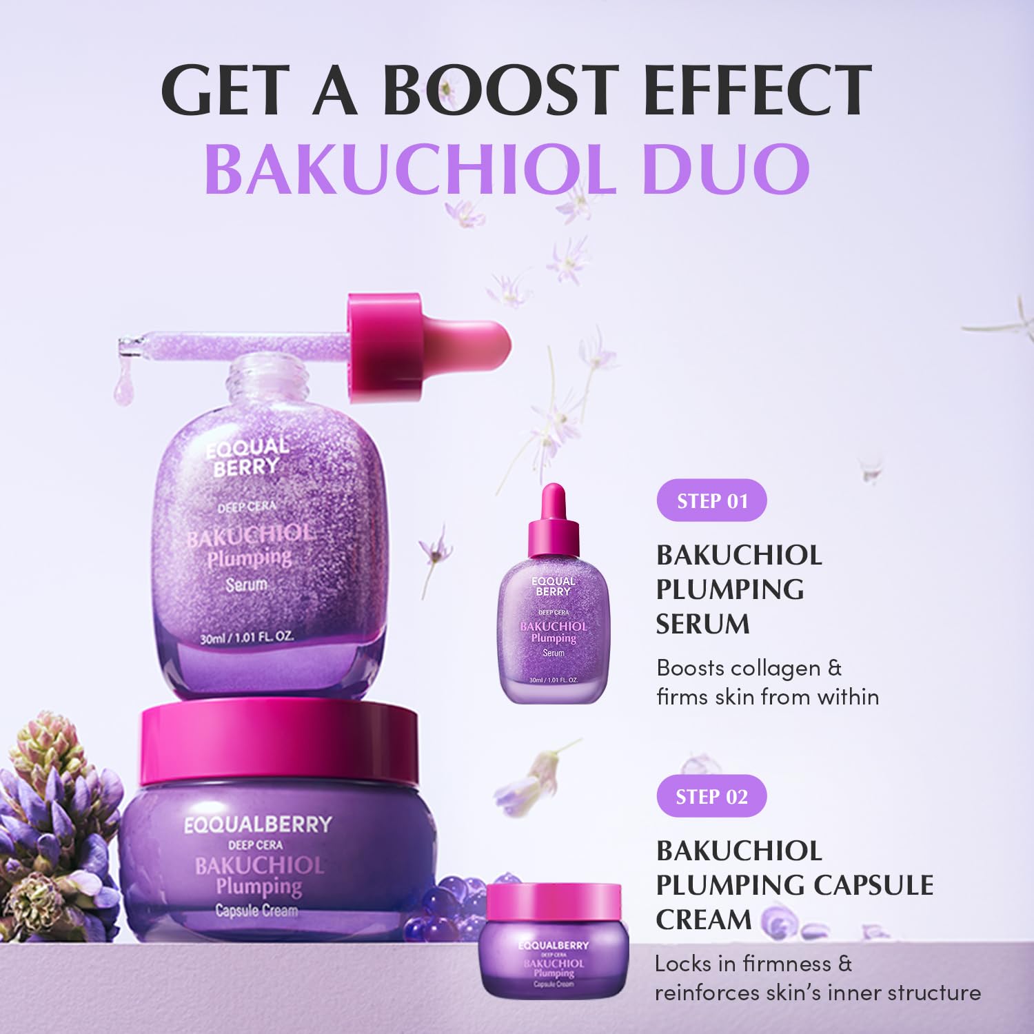 Eqqualberry – Bakuchiol Plumping Serum - veido serumas