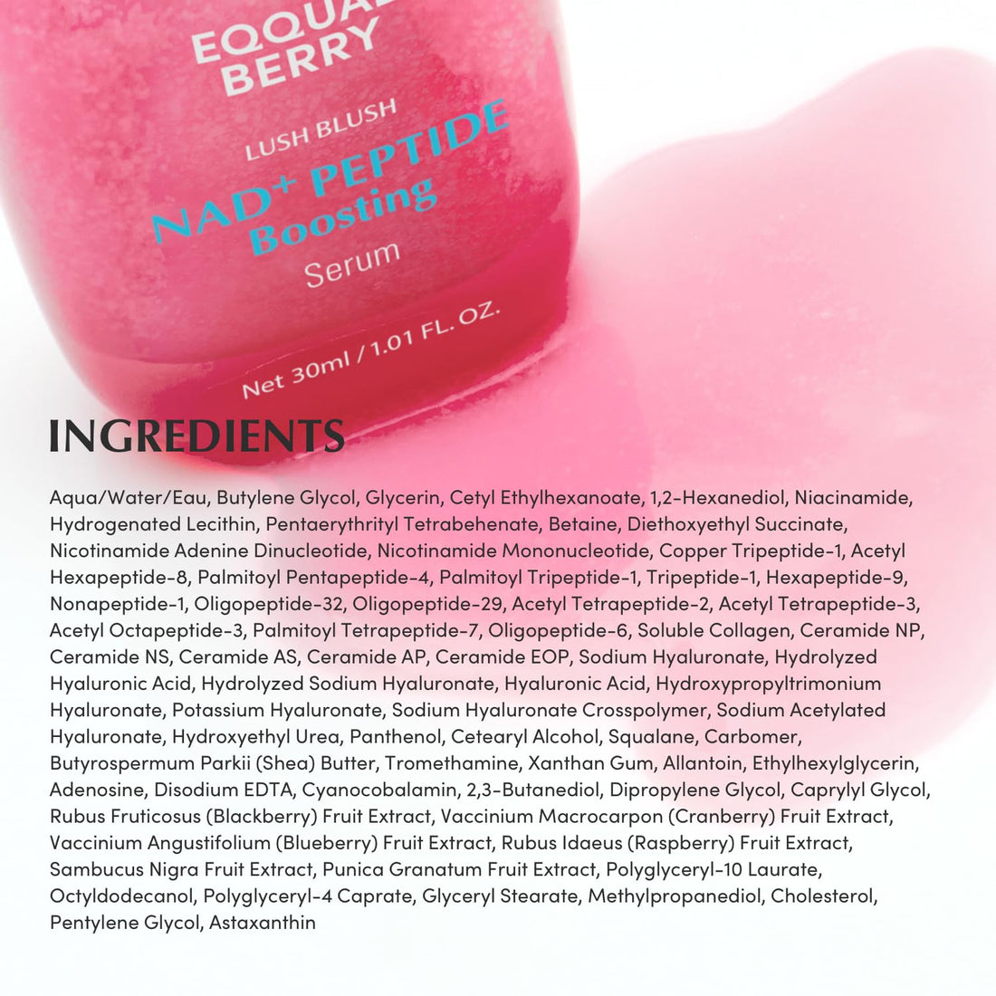 Eqqualberry – NAD+ Peptide Boosting Serum - veido serumas