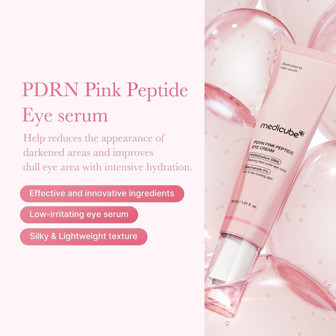 Medicube - PDRN Pink Peptide Eye Cream - paakių kremas