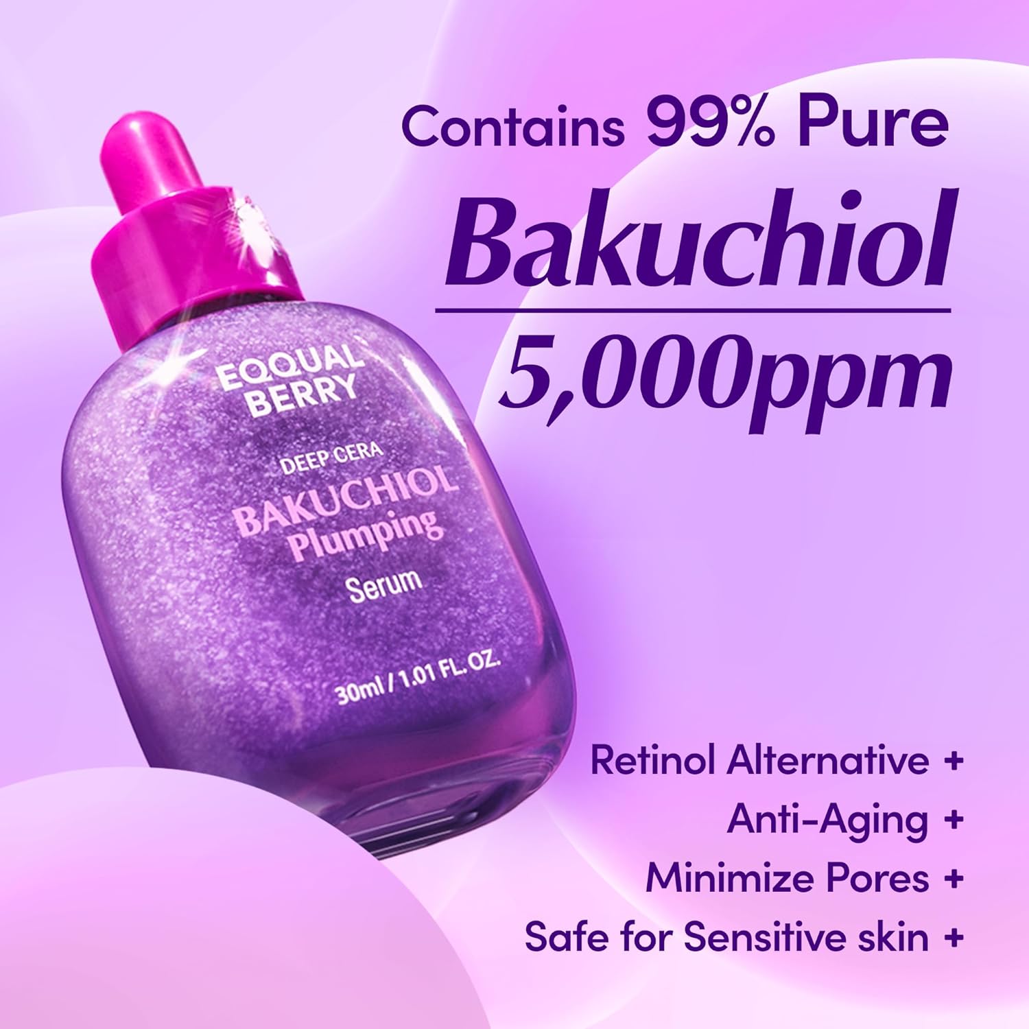 Eqqualberry – Bakuchiol Plumping Serum - veido serumas