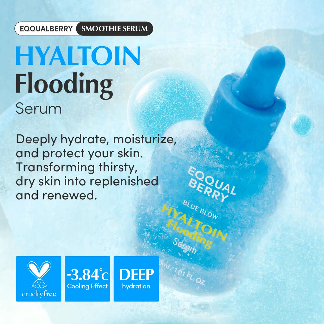 Eqqualberry – Hyaltoin Flooding Serum - veido serumas