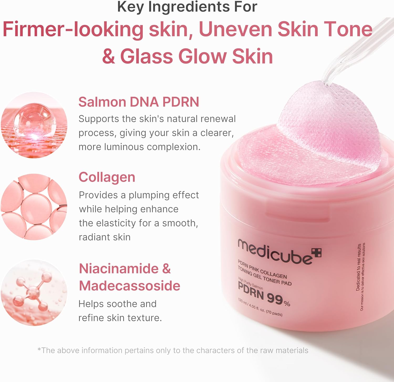 Medicube - PDRN Pink Collagen Toning Gel Toner Pad - toniko padeliai