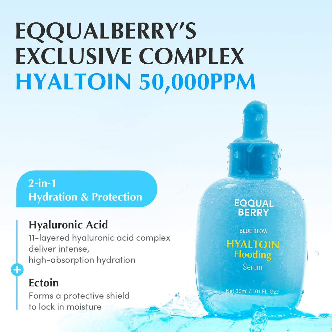 Eqqualberry – Hyaltoin Flooding Serum - veido serumas