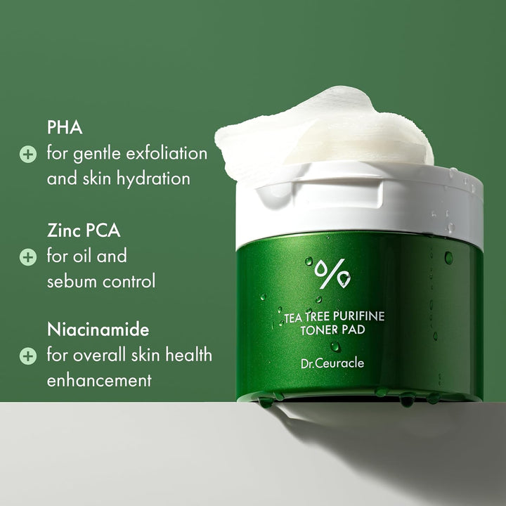 Dr. Ceuracle – Tea Tree Purifine Toner Pad - toniko padeliai