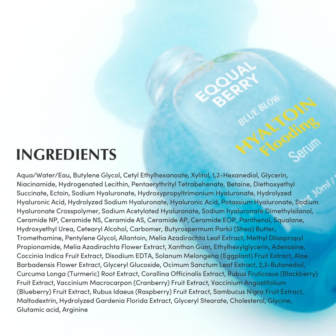 Eqqualberry – Hyaltoin Flooding Serum - veido serumas