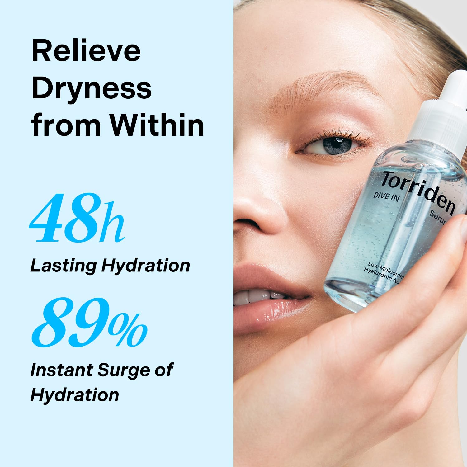 Torriden – Dive-in Low Molecular Hyaluronic Acid Serum - veido serumas