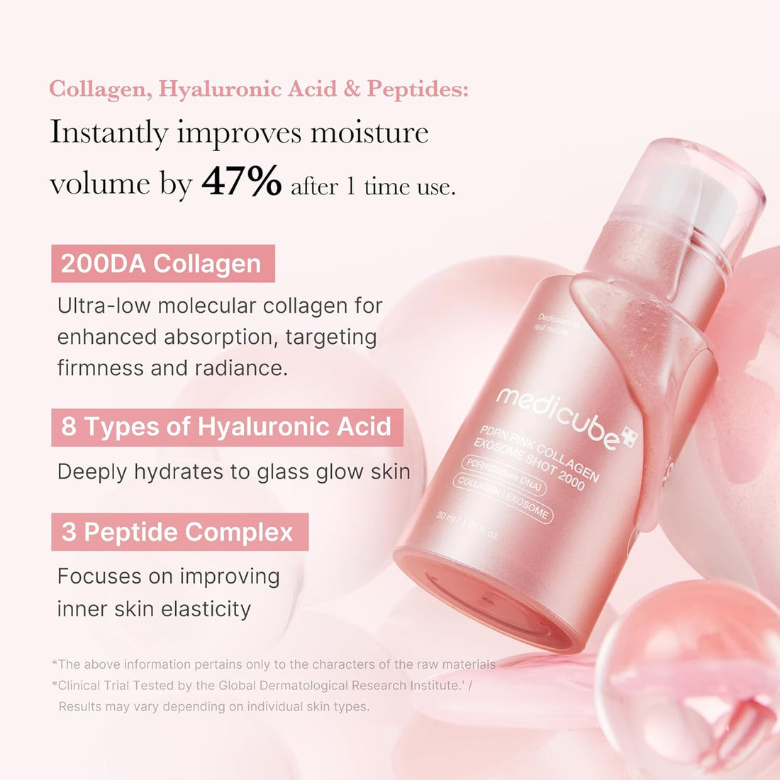 Medicube - PDRN Pink Collagen Exosome Shot Serum 2000 - serumas