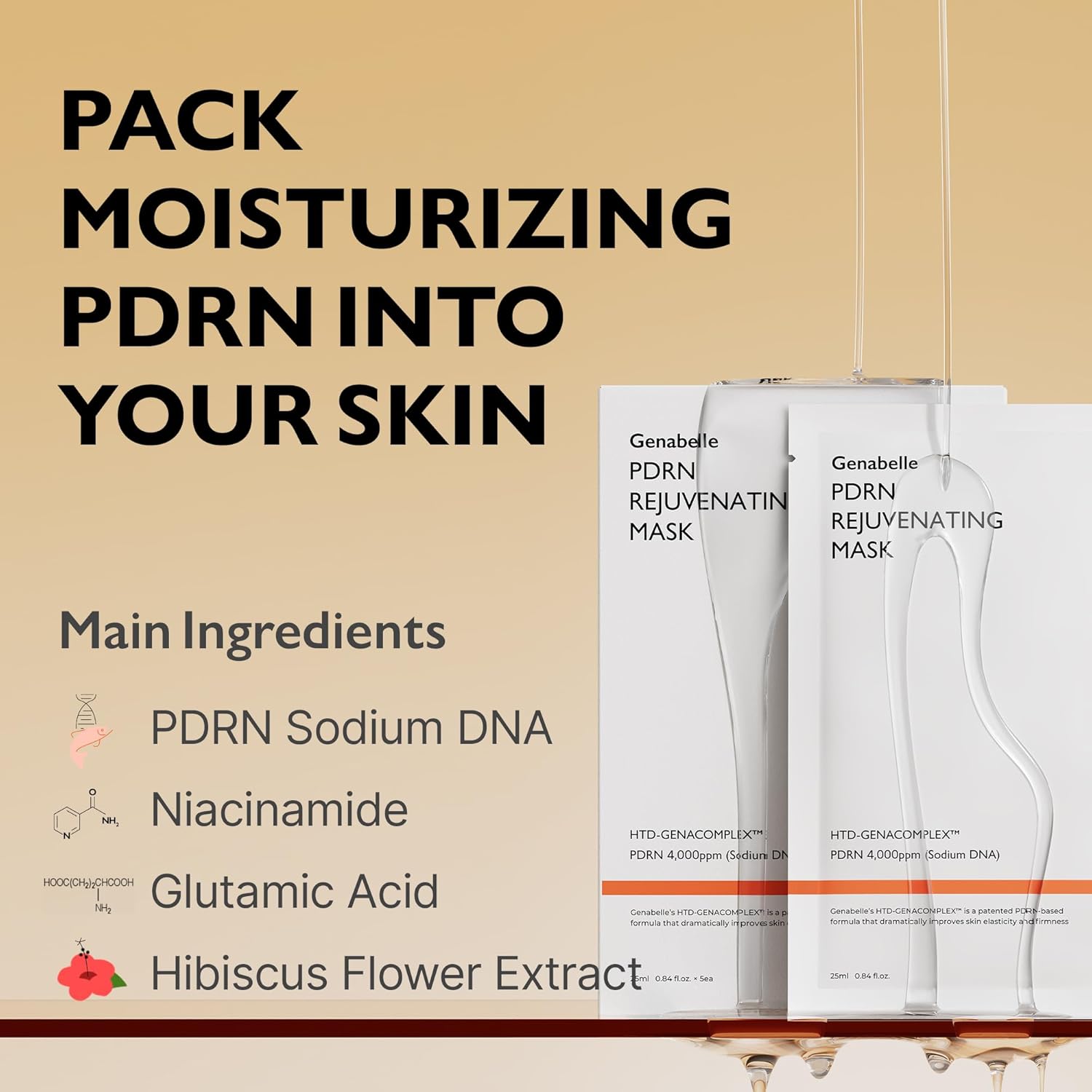 Genabelle - PDRN Rejuvenating Mask - veido kaukė