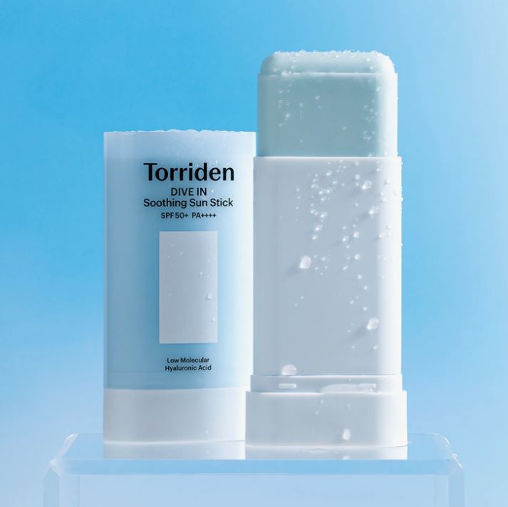 Torriden – Dive-in Moisture Soothing Sun Stick - raminamasis ir drėkinamasis pieštukas nuo saulės