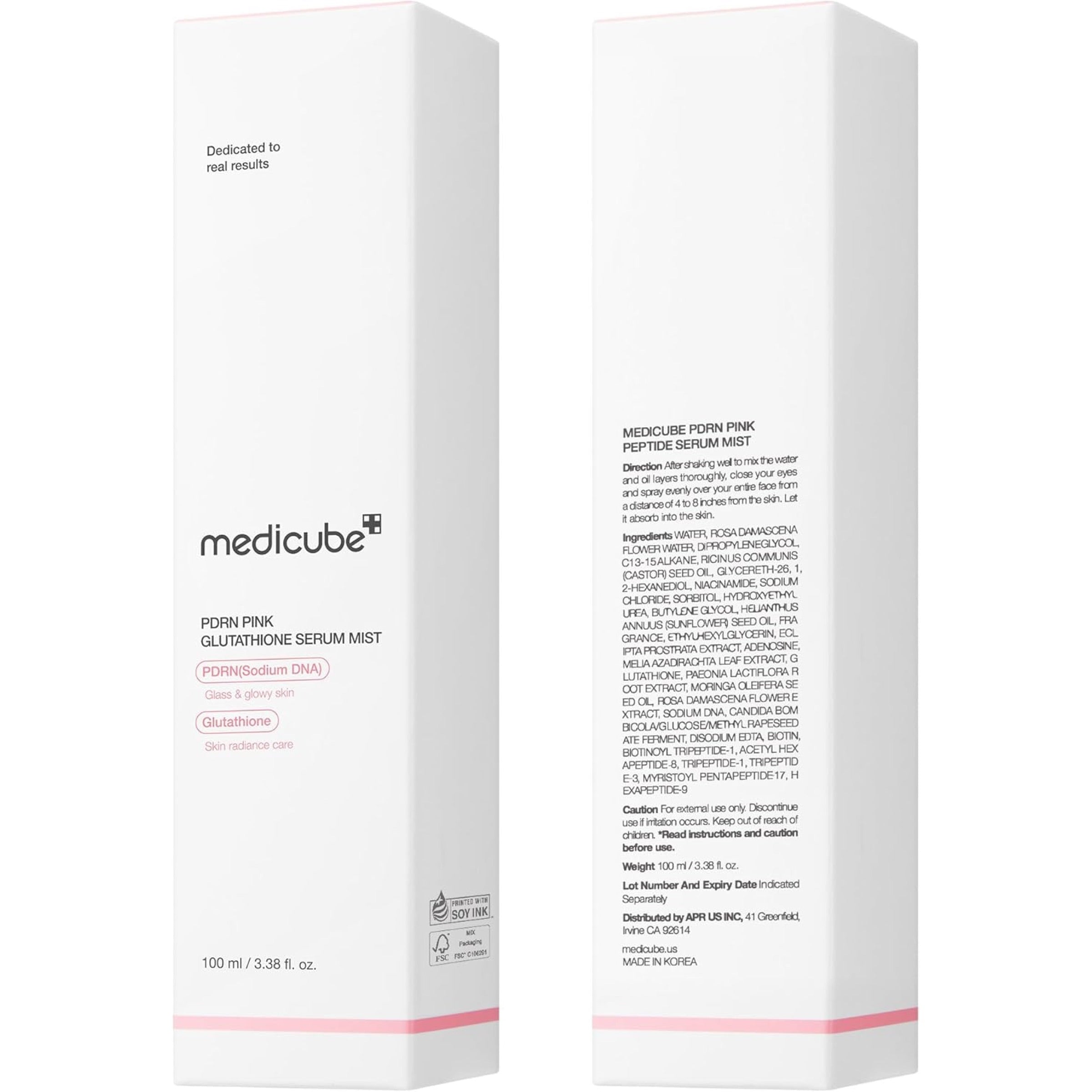 Medicube PDRN Pink Glutathione Serum Mist – purškiamas veido serumas su PDRN